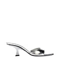The Attico Gray Leather Flat Sandals