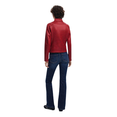 Desigual Red Polyester Bomber