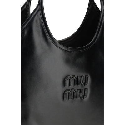 Miu Miu Black Calf Leather Bos Taurus Shoulder Bag