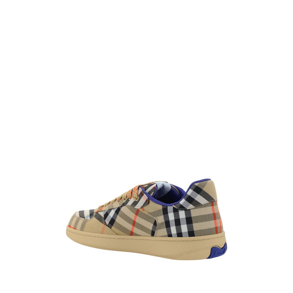 Burberry Beige Fabric Low Top Sneakers