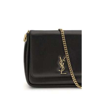 Saint Laurent Black Calf Leather Bos Taurus Shoulder Bag