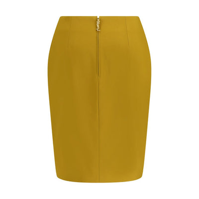 Saint Laurent Yellow Viscose Skirt