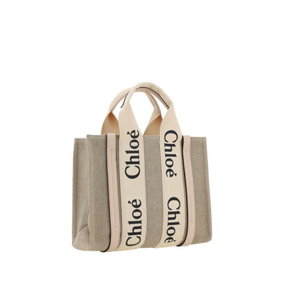 Chloé Brown Linen Handbag