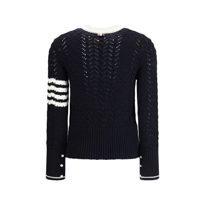 Thom Browne Blue Fleece Wool Sweatshirt