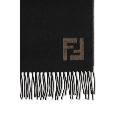 Fendi Black Wool Scarf