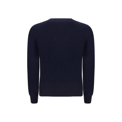 Brunello Cucinelli Blue Fleece Wool Sweatshirt