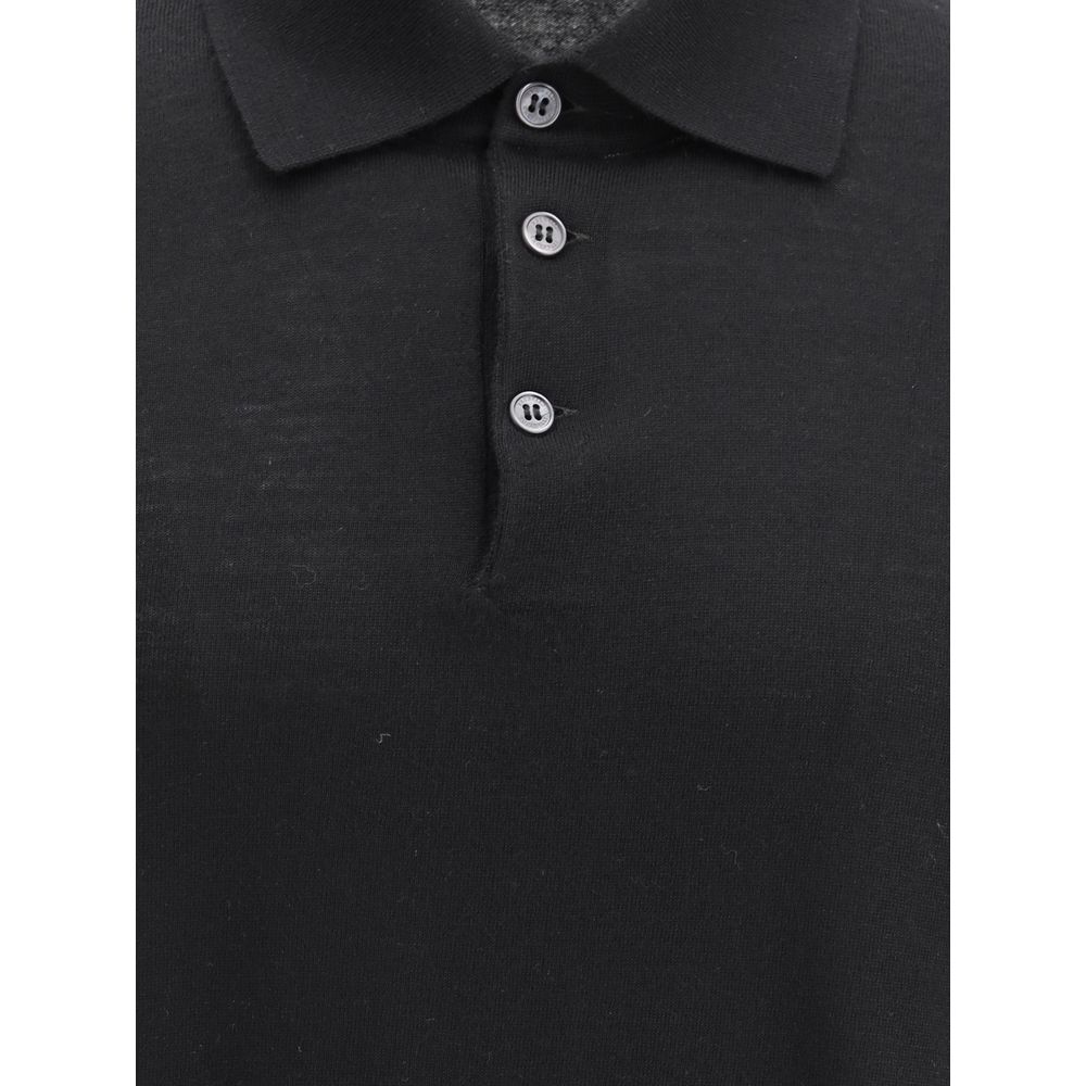 Brunello Cucinelli Black Cashmere Dress Shirt