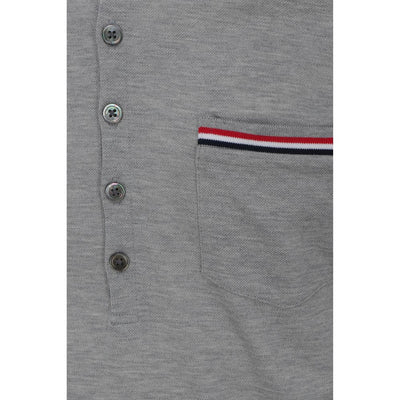 Thom Browne Gray Cotton Polo Shirt