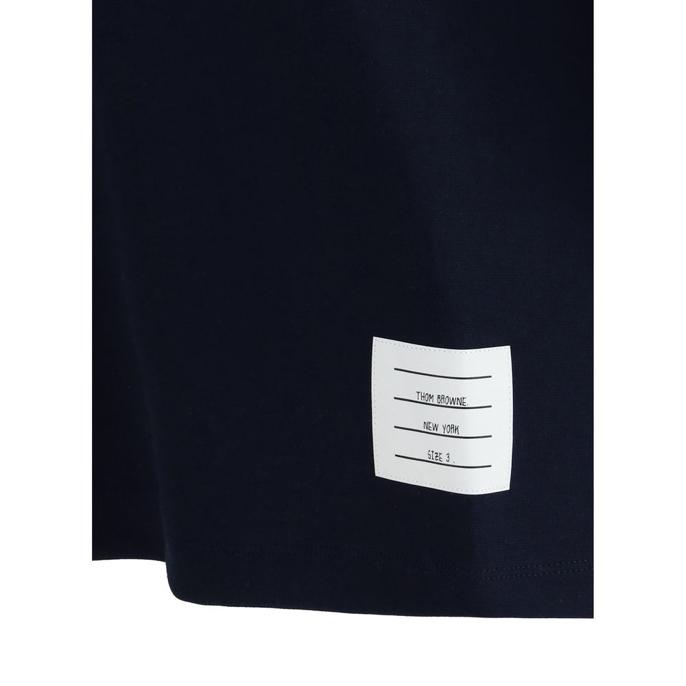 Thom Browne Blue Cotton Polo Shirt