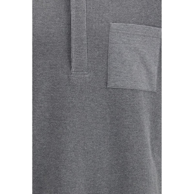 Thom Browne Gray Cotton Polo Shirt