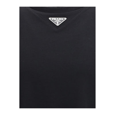 Prada Black Cotton T-Shirt