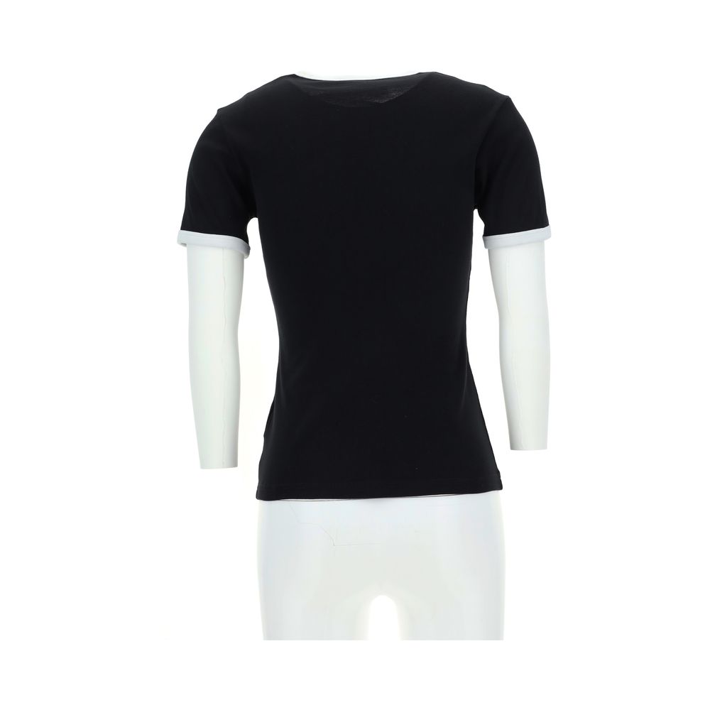 Courrèges Black Cotton T-Shirt