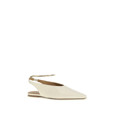 Jil Sander Cream Goatskin Ballet Flats