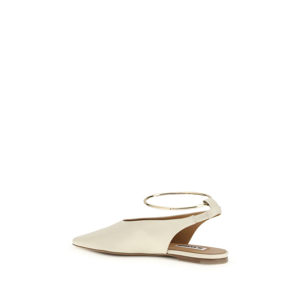 Jil Sander Beige Goatskin Ballet Flats
