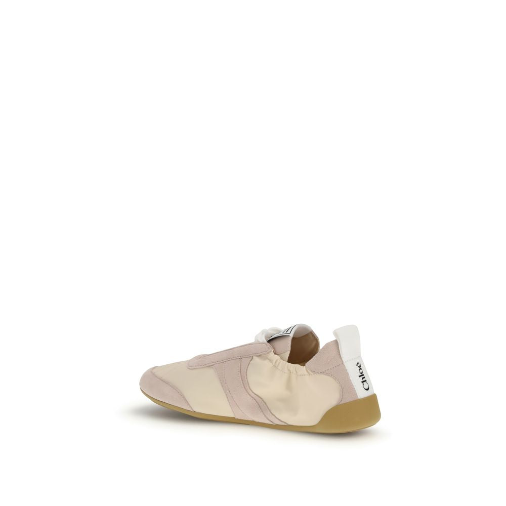 Chloé Beige Nylon Athletic Sneakers - BrandFit 88