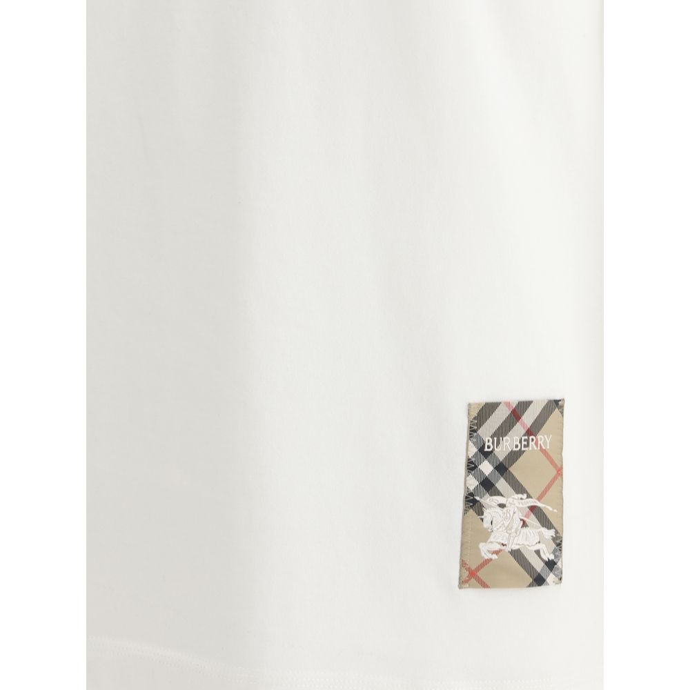 Burberry White Cotton T-Shirt