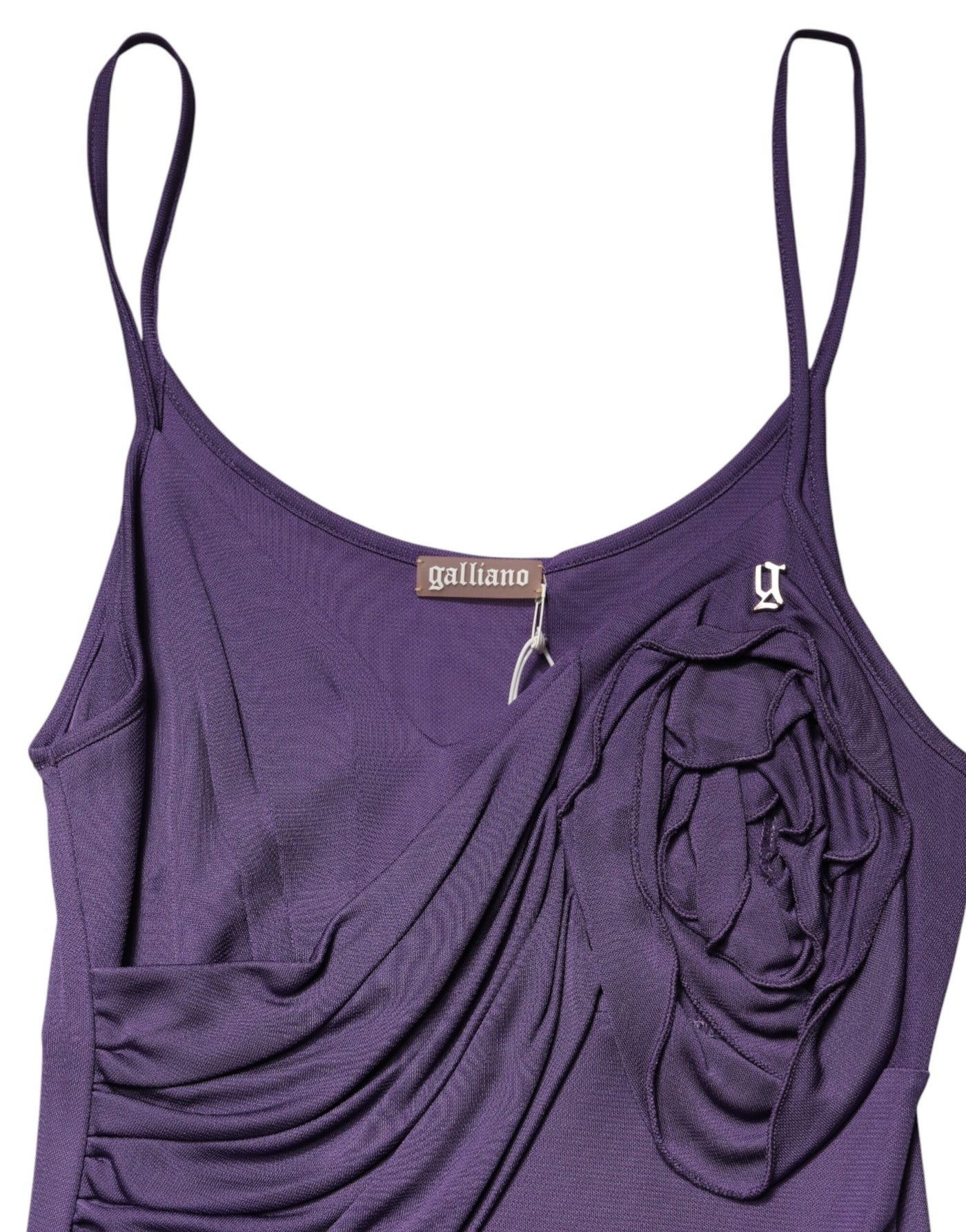 John Galliano Purple Jersey Sheath Coctail Bodycon Pencil Dress