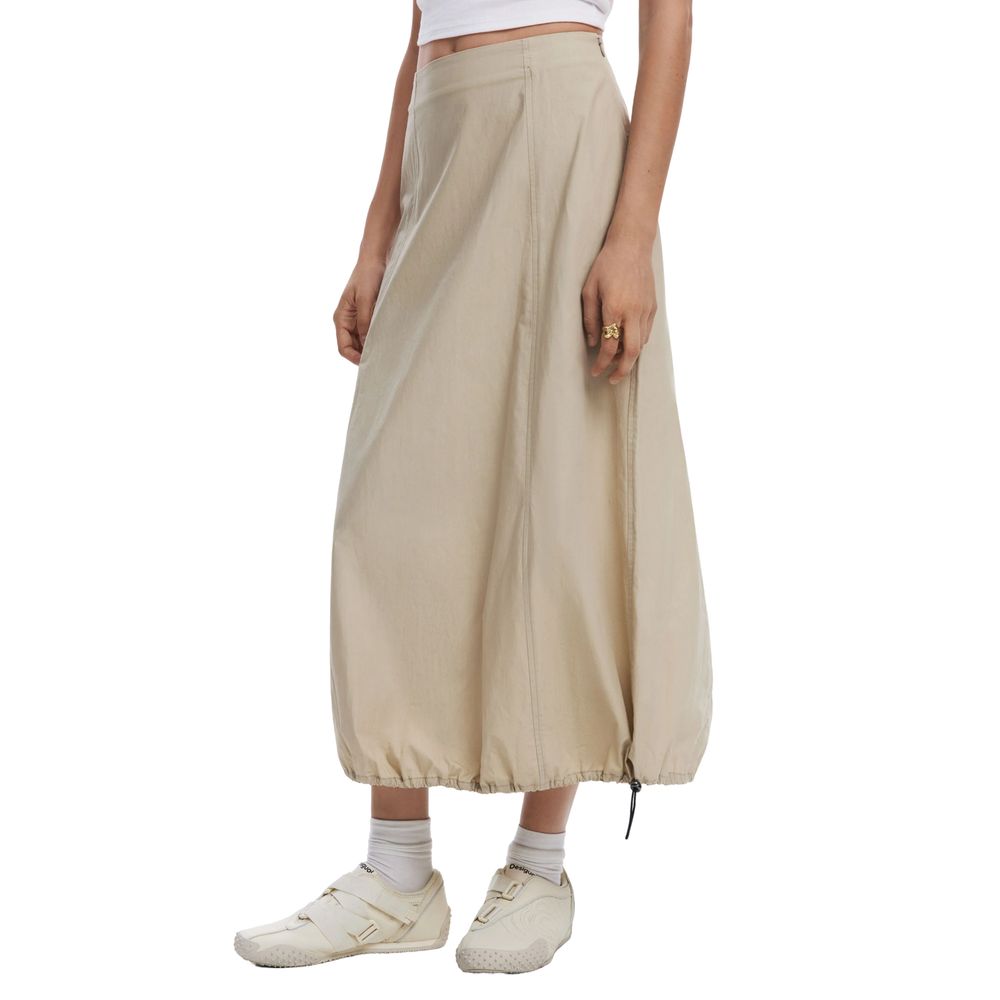 Desigual Beige Cotton Long Skirt