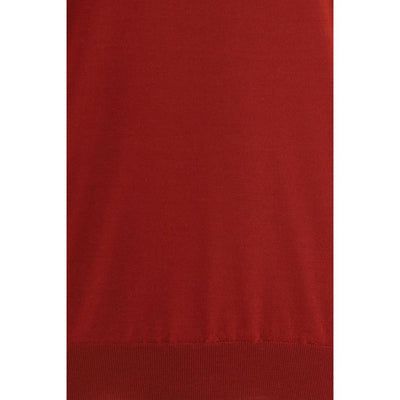 Brunello Cucinelli Red Fleece Wool Sweatshirt