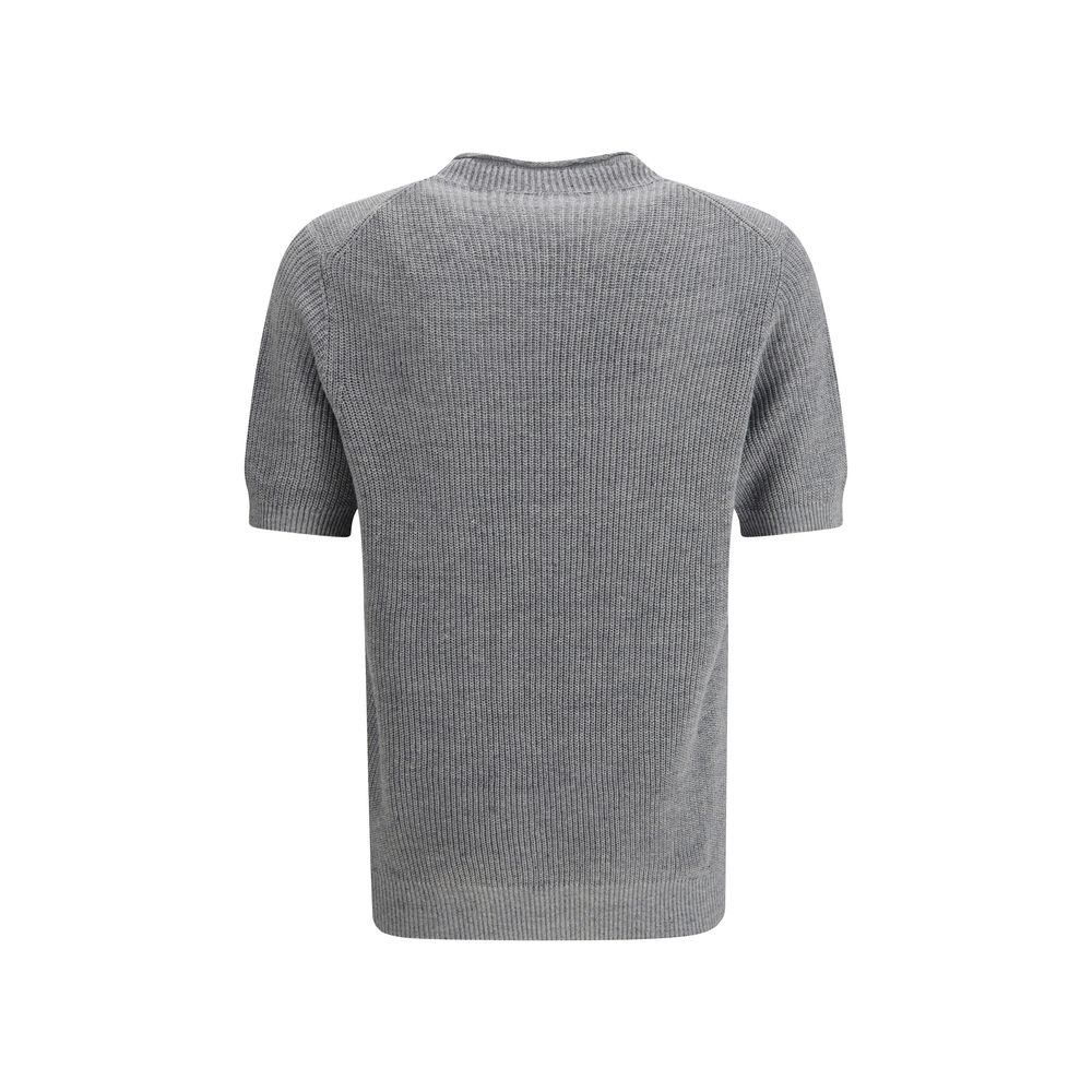Brunello Cucinelli Gray Linen T-Shirt