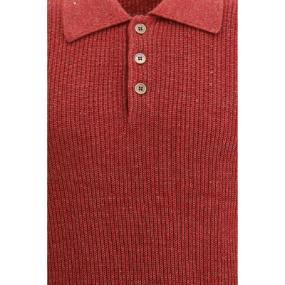 Brunello Cucinelli Red Cotton Dress Shirt