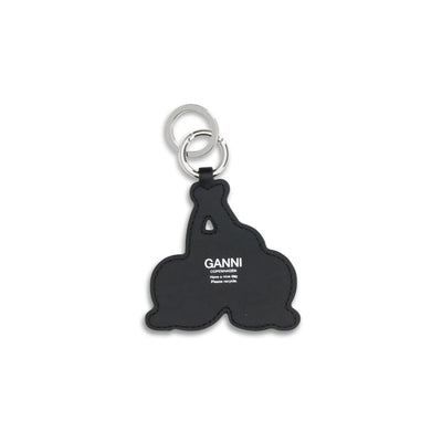 Ganni Red Recycled Leather Keychain