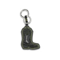 Ganni Black Recycled Leather Keychain - BrandFit 88