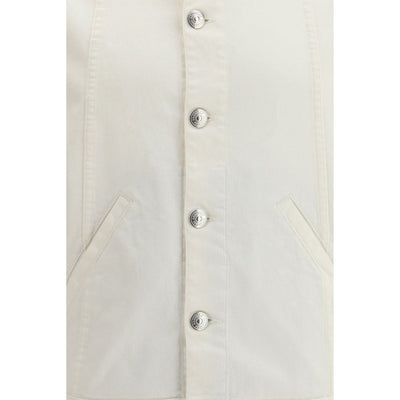 Brunello Cucinelli White Cotton Denim Jacket