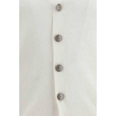 Brunello Cucinelli White Cotton Cardigan