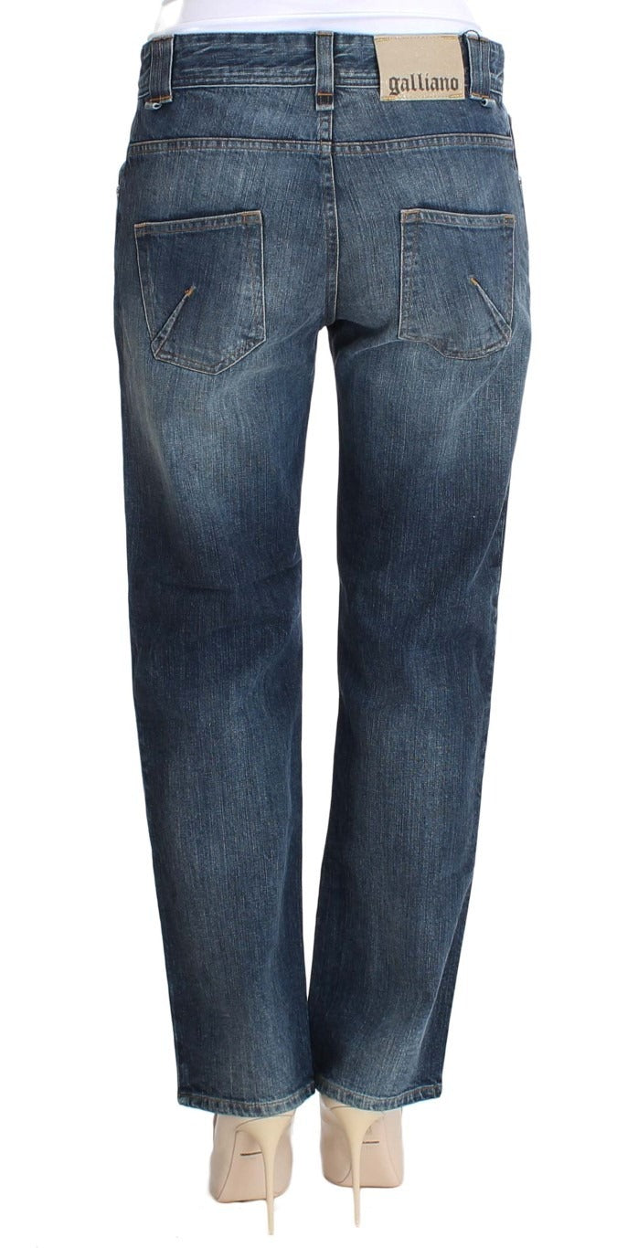 John Galliano Blue Wash Relaxed Fit Cotton Stretch Denim Jeans - BrandFit 88