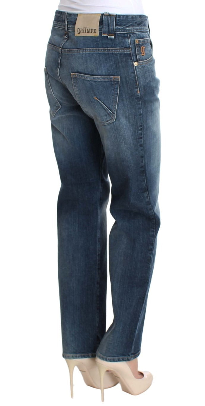 John Galliano Blue Wash Relaxed Fit Cotton Stretch Denim Jeans - BrandFit 88