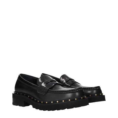 Golden Goose Black Leather Slip-On Loafers