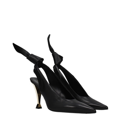 Givenchy Black Leather High Heel Pumps
