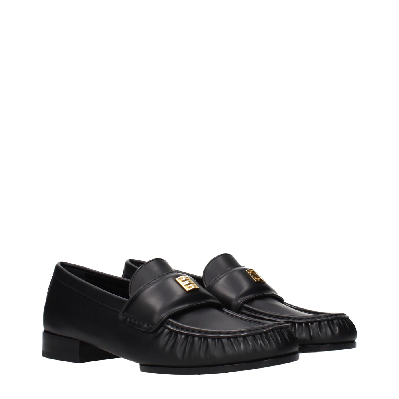 Givenchy Black Leather Slip-On Loafers