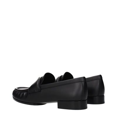 Givenchy Black Leather Slip-On Loafers