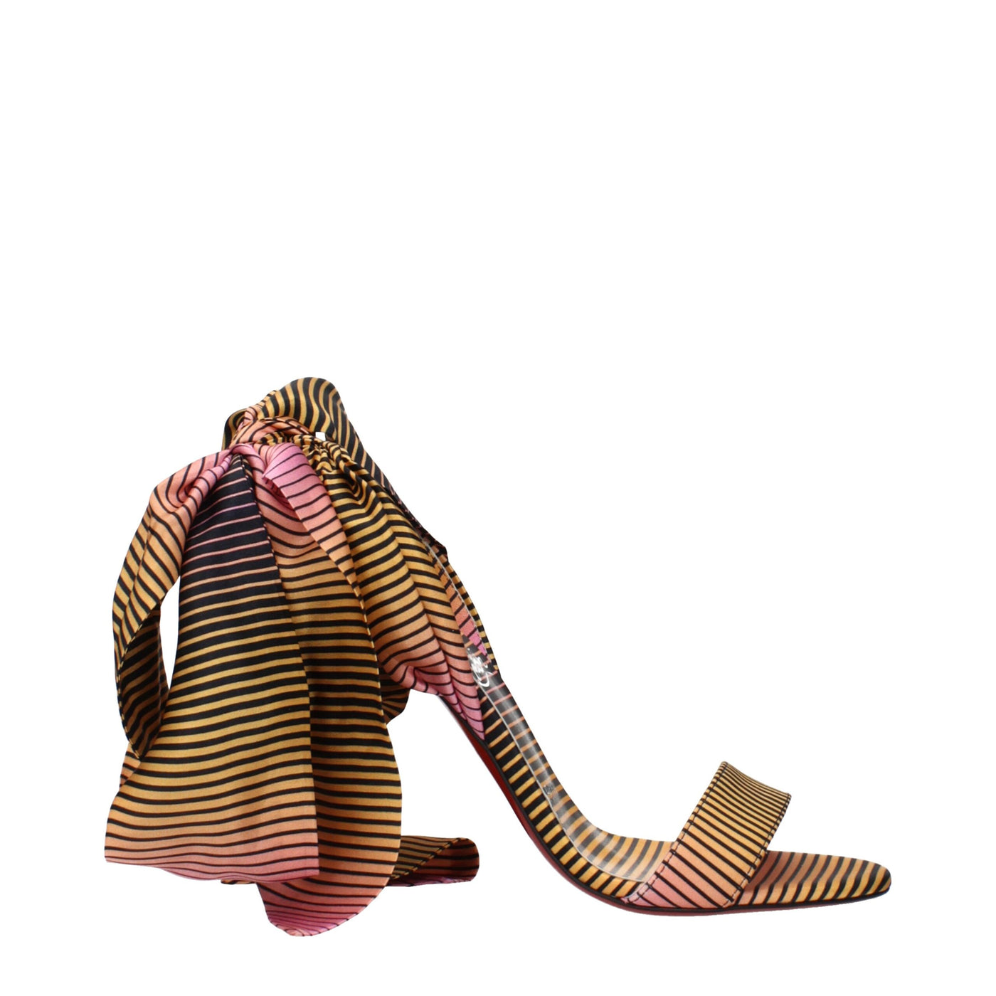 Christian Louboutin Multicolor Fabric Stiletto Heel Sandals