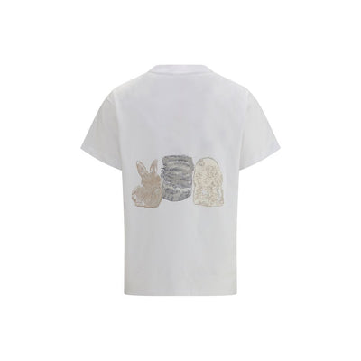 Ganni White Cotton T-Shirt