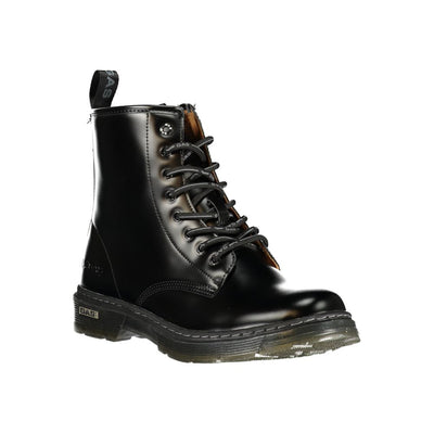 Gas Black Polyurethane Men Ankle Boot