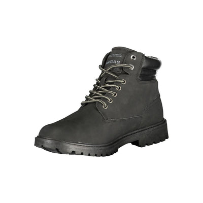 Gas Black Polyurethane Men Ankle Boot