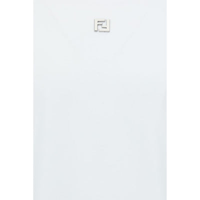 Fendi White Cotton T-Shirt