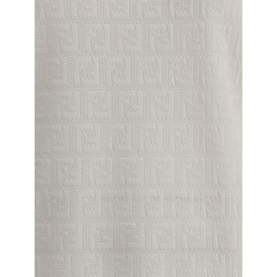 Fendi White Viscose T-Shirt
