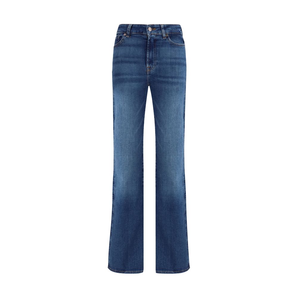7FOR Blue Cotton Bootcut Jeans