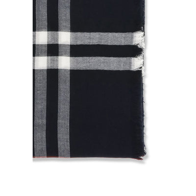 Burberry Blue Wool Scarf
