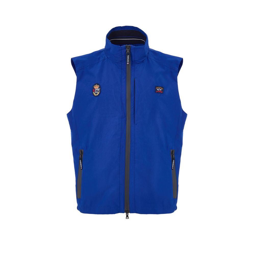 Paul & Shark Blue Polyester Sleveless Jacket - BrandFit 88