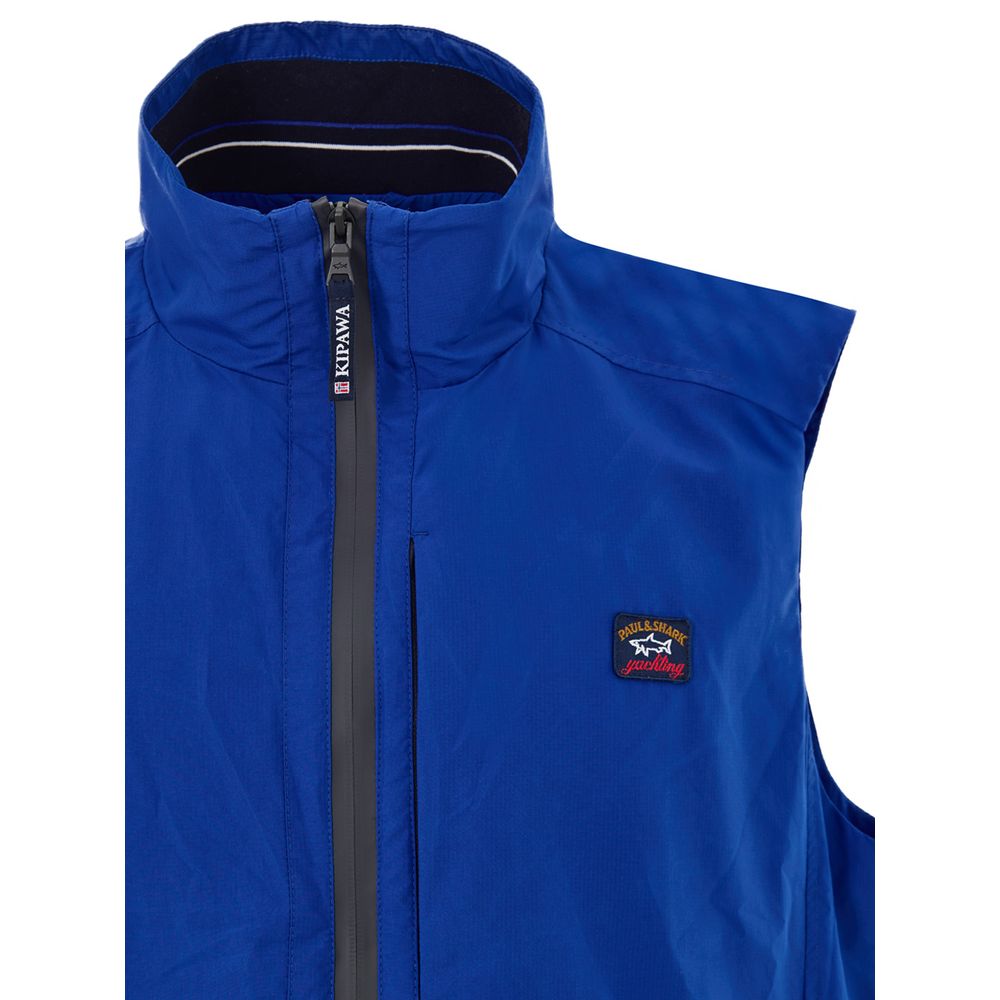 Paul & Shark Blue Polyester Sleveless Jacket - BrandFit 88