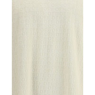 Off-White Cream Cotton T-Shirt