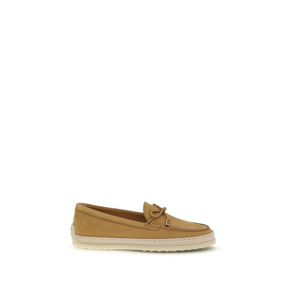 Tod's Beige Rubber Platform Loafers
