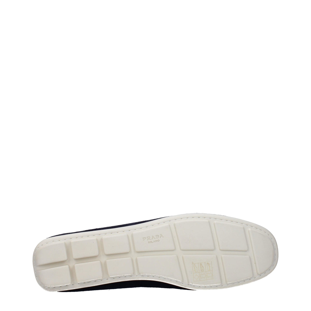 Prada Blue Leather Slip-On Loafers