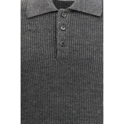 Brunello Cucinelli Gray Cotton Sweatshirt