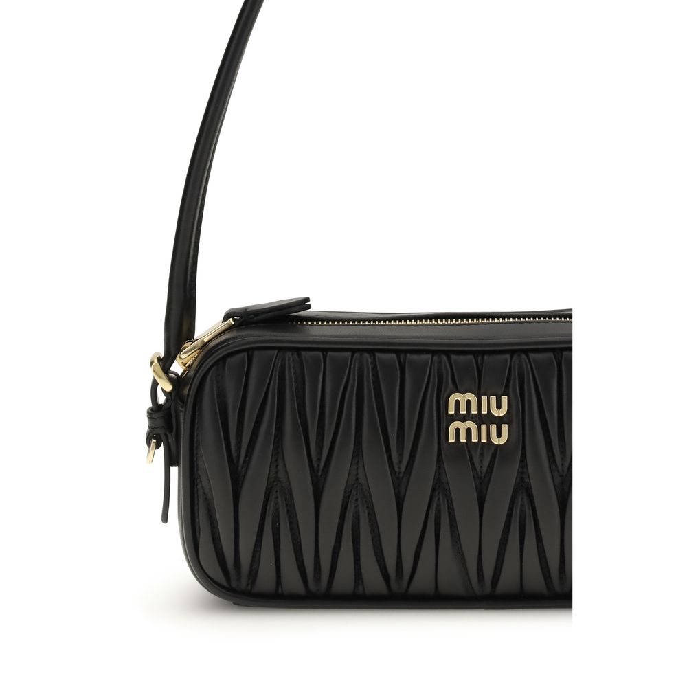 Miu Miu Black Calf Leather Bos Taurus Wallet